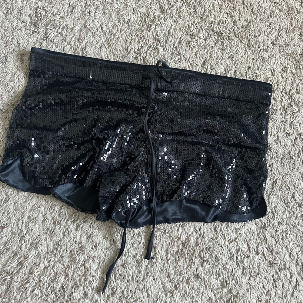 Forever 21 Shimmering Black Sequin Shorts